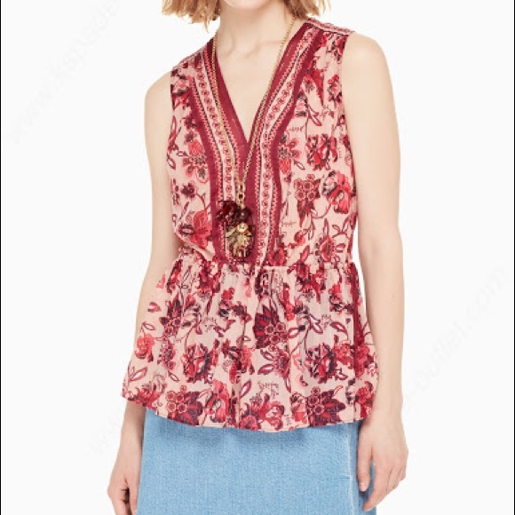 NEW! Kate Spade | Paisley Blossom Top | NWT Size M - Picture 2 of 9